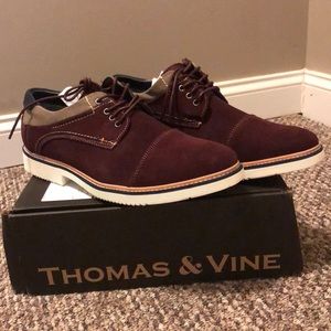 NIB Thomas & Vine Kingston Shoes 13 Men’s Burgundy